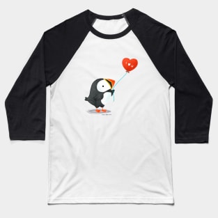 Puffin with a heart balloon Baseball T-Shirt